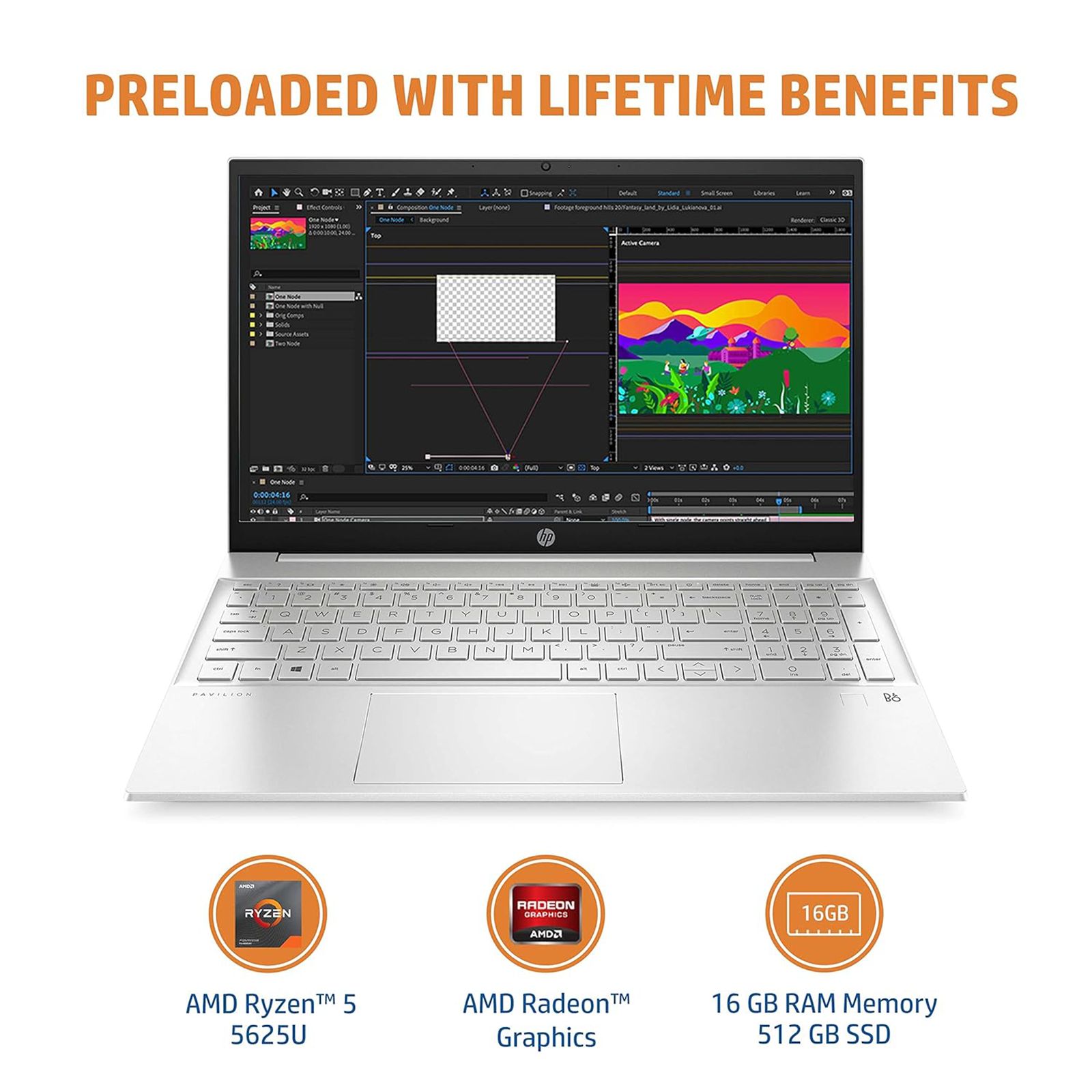 Buy HP Pavilion 15-eh2024AU AMD Ryzen 5 (15.6 inch, 16GB, 512GB